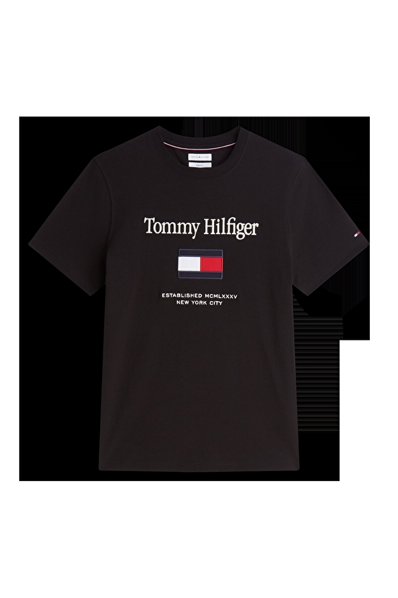 Tommy Hilfiger Erkek Tişört MW0MW42736 Siyah Tommy Hilfiger Erkek Tişört MW0MW42736 Siyah