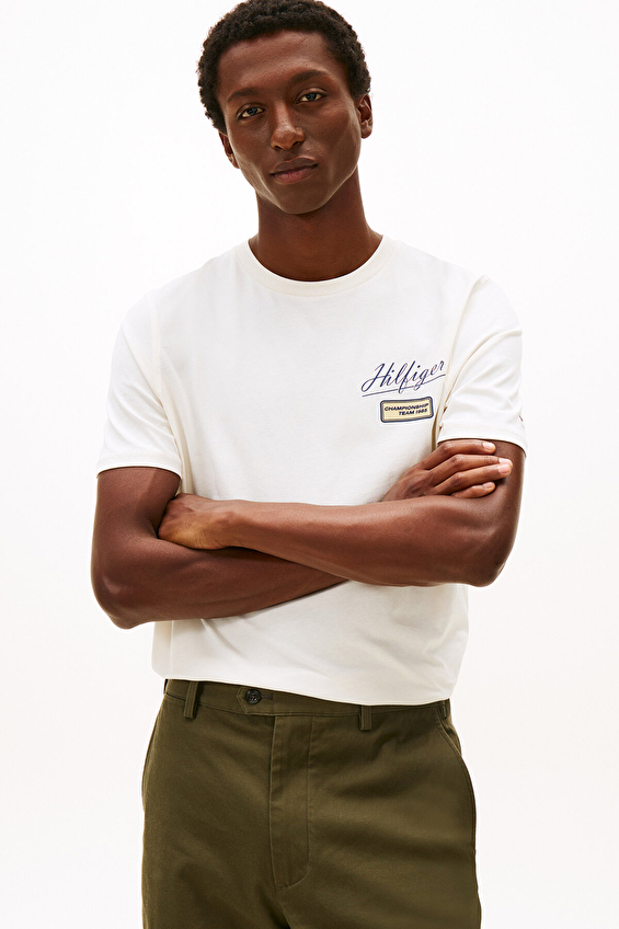 Tommy Hilfiger Erkek Tişört MW0MW41471 Sarı Tommy Hilfiger Erkek Tişört MW0MW41471 Sarı