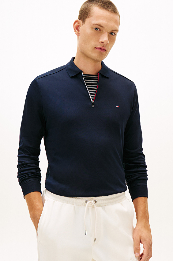 Tommy Hilfiger Erkek Tişört MW0MW42808 Mavi Tommy Hilfiger Erkek Tişört MW0MW42808 Mavi