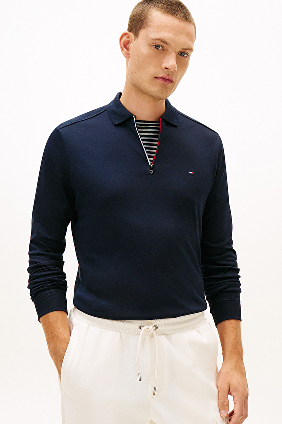 Tommy Hilfiger Erkek Tişört MW0MW42808 Mavi Tommy Hilfiger Erkek Tişört MW0MW42808 Mavi