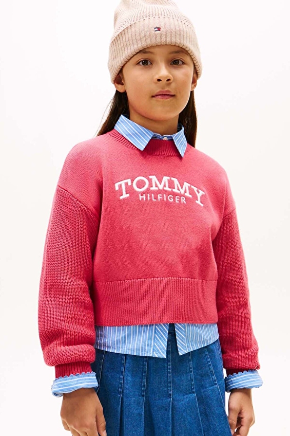Tommy Hilfiger Kız Çocuk Triko KG0KG08921 Pembe Tommy Hilfiger Kız Çocuk Triko KG0KG08921 Pembe