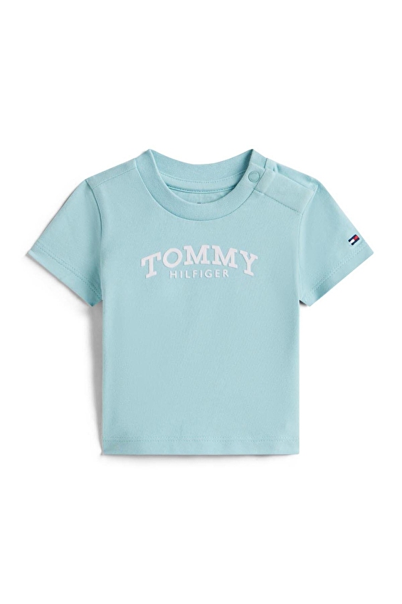Tommy Hilfiger Bebek Tişört KN0KN02146 Mavi Tommy Hilfiger Bebek Tişört KN0KN02146 Mavi