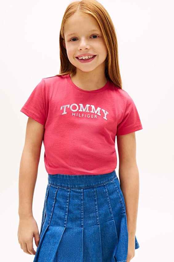 Tommy Hilfiger Kız Çocuk Tişört KG0KG08974 Pembe Tommy Hilfiger Kız Çocuk Tişört KG0KG08974 Pembe