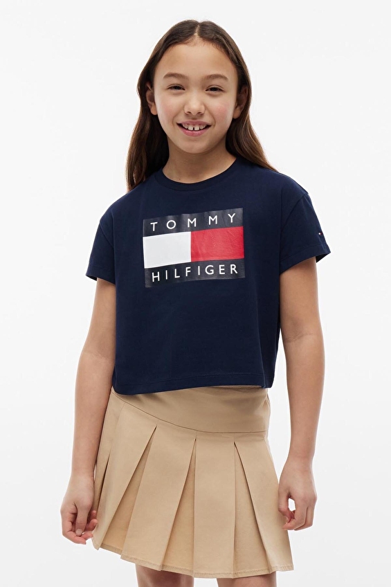 Tommy Hilfiger Kız Çocuk Tişört KG0KG09289 Lacivert Tommy Hilfiger Kız Çocuk Tişört KG0KG09289 Lacivert