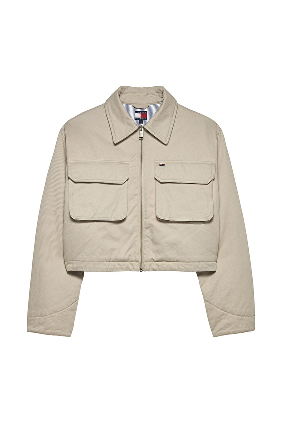 Tommy Jeans Kadın Ceket DW0DW22534 Bej Tommy Jeans Kadın Ceket DW0DW22534 Bej