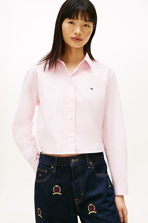 Tommy Jeans Kadın Gömlek DW0DW22078 Pembe Tommy Jeans Kadın Gömlek DW0DW22078 Pembe