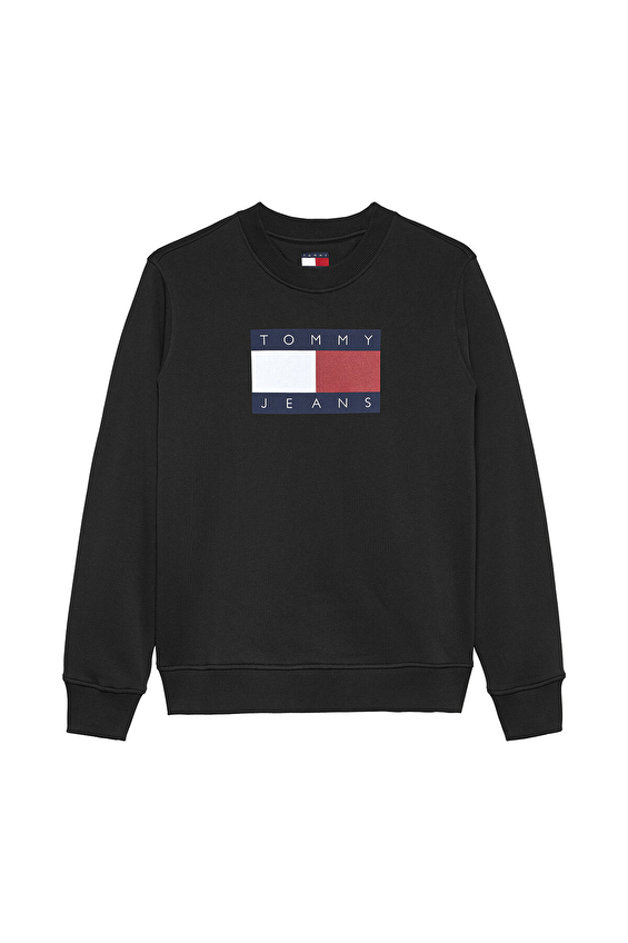 Tommy Jeans Kadın Sweatshirt DW0DW22564 Siyah Tommy Jeans Kadın Sweatshirt DW0DW22564 Siyah