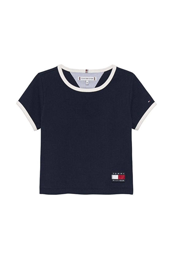 Tommy Hilfiger Kız Çocuk Tişört KG0KG09066 Lacivert Tommy Hilfiger Kız Çocuk Tişört KG0KG09066 Lacivert