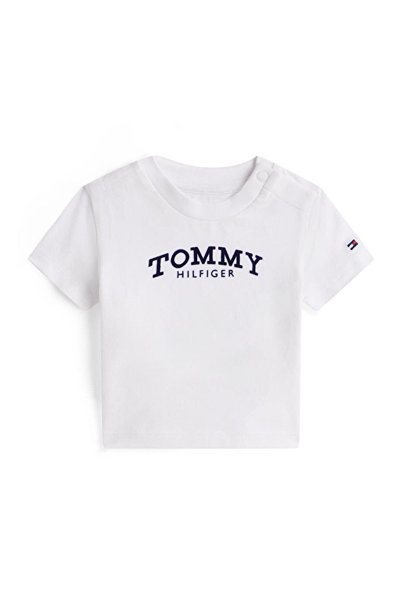 Tommy Hilfiger Bebek Tişört KN0KN02146 Beyaz Tommy Hilfiger Bebek Tişört KN0KN02146 Beyaz
