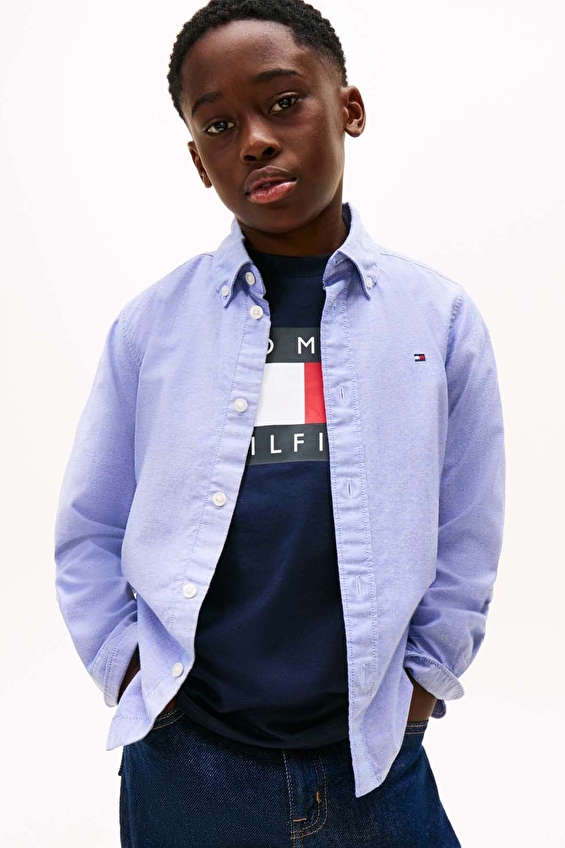 Tommy Hilfiger Erkek Çocuk Gömlek KB0KB10192 Mavi Tommy Hilfiger Erkek Çocuk Gömlek KB0KB10192 Mavi