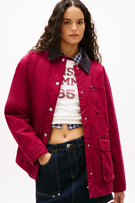 Tommy Jeans Kadın Ceket DW0DW22047 Mor Tommy Jeans Kadın Ceket DW0DW22047 Mor