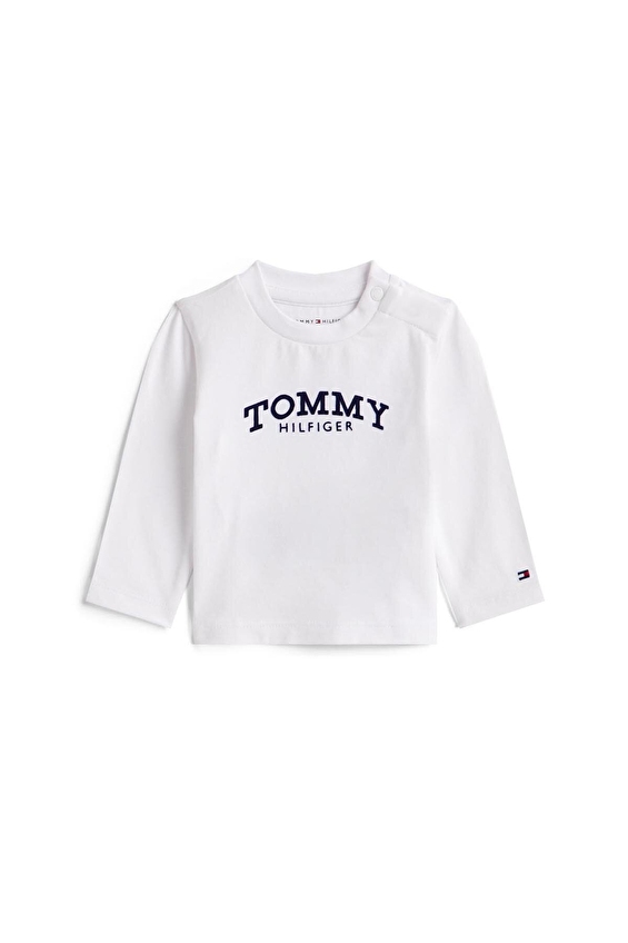 Tommy Hilfiger Bebek Tişört KN0KN02147 Beyaz Tommy Hilfiger Bebek Tişört KN0KN02147 Beyaz