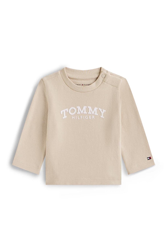 Tommy Hilfiger Bebek Tişört KN0KN02147 Bej Tommy Hilfiger Bebek Tişört KN0KN02147 Bej