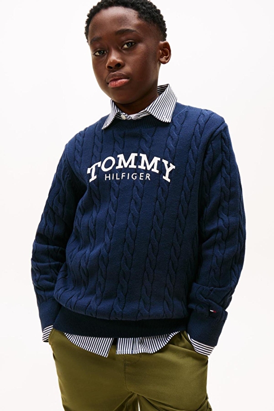 Tommy Hilfiger Erkek Çocuk Triko KB0KB10347 Lacivert Tommy Hilfiger Erkek Çocuk Triko KB0KB10347 Lacivert