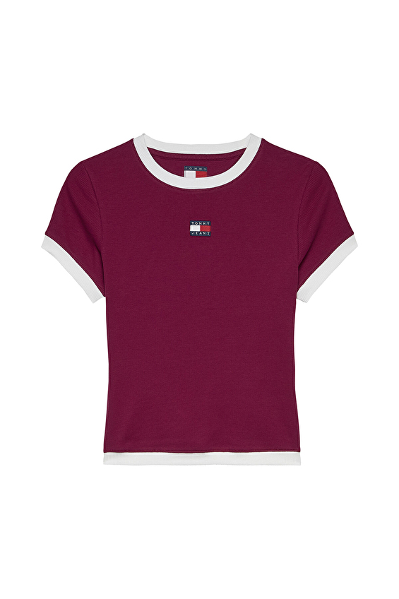 Tommy Jeans Kadın Tişört DW0DW22575 Mor Tommy Jeans Kadın Tişört DW0DW22575 Mor