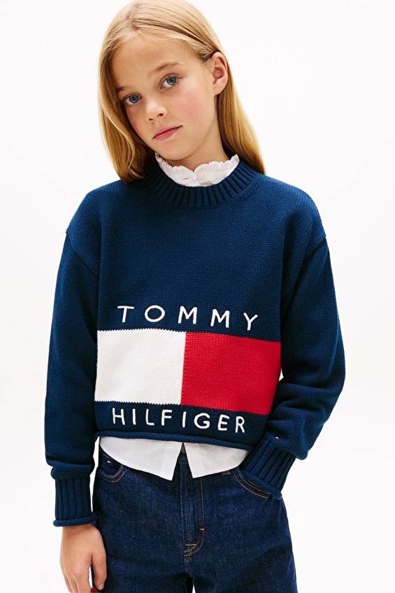 Tommy Hilfiger Kız Çocuk Triko KG0KG08922 Lacivert Tommy Hilfiger Kız Çocuk Triko KG0KG08922 Lacivert