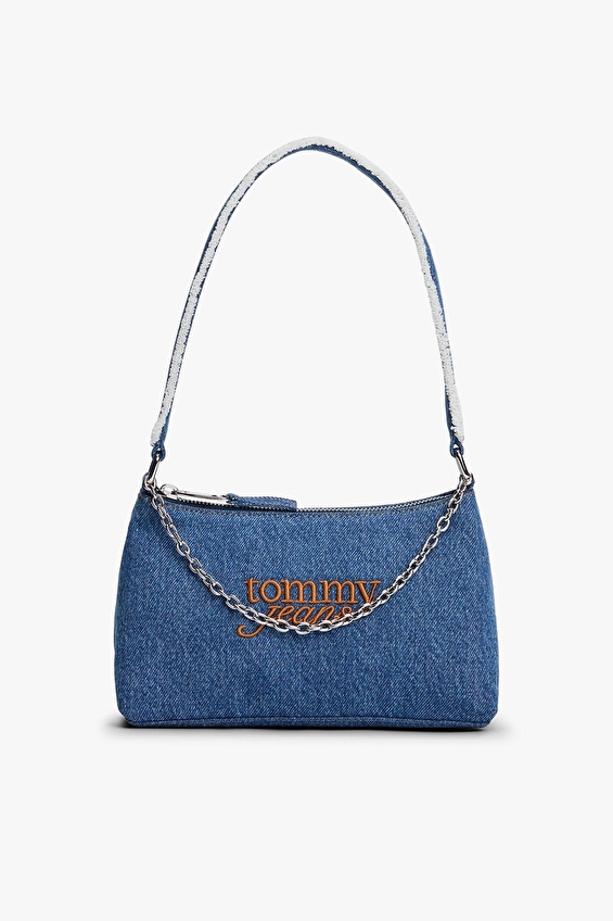 Tommy Jeans Kadın Omuz Çantası AW0AW185751A7 Kot Tommy Jeans Kadın Omuz Çantası AW0AW185751A7 Kot