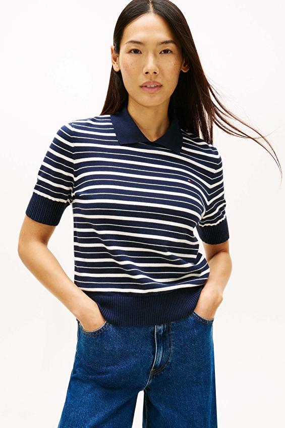 Tommy Hilfiger Kadın Kazak WW0WW47622 Mavi Tommy Hilfiger Kadın Kazak WW0WW47622 Mavi