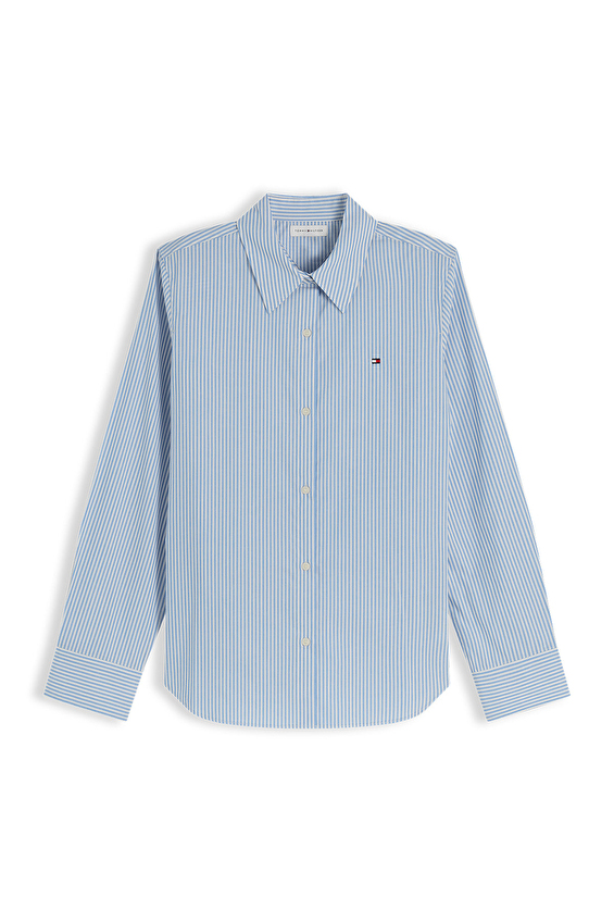 Tommy Hilfiger Kadın Gömlek WW0WW47169 Mavi Tommy Hilfiger Kadın Gömlek WW0WW47169 Mavi