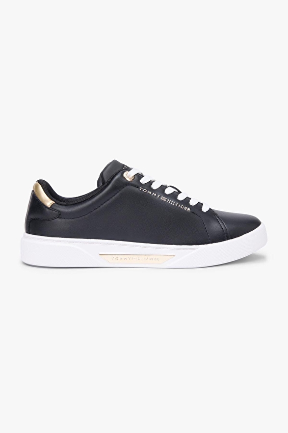Tommy Hilfiger Kadın Ess Chic Court Sneaker Ayakkabı FW0FW09019BDS Siyah Tommy Hilfiger Kadın Ess Chic Court Sneaker Ayakkabı FW0FW09019BDS Siyah
