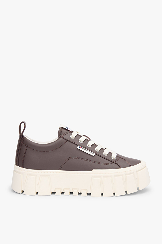 Tommy Jeans Kadın Vulc Flatform Leather Ayakkabı EN0EN03008GW1 Kahverengi Tommy Jeans Kadın Vulc Flatform Leather Ayakkabı EN0EN03008GW1 Kahverengi