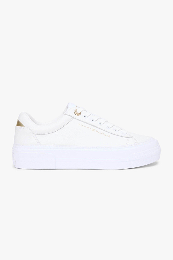 Tommy Hilfiger Kadın Platform Sneaker Tumbled Ltr Ayakkabı FW0FW09018YBS Beyaz Tommy Hilfiger Kadın Platform Sneaker Tumbled Ltr Ayakkabı FW0FW09018YBS Beyaz