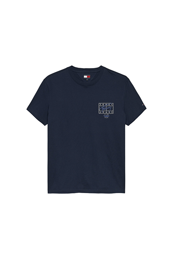 Tommy Jeans Regular Fit Erkek Tişört DM0DM22319 Mavi Tommy Jeans Regular Fit Erkek Tişört DM0DM22319 Mavi