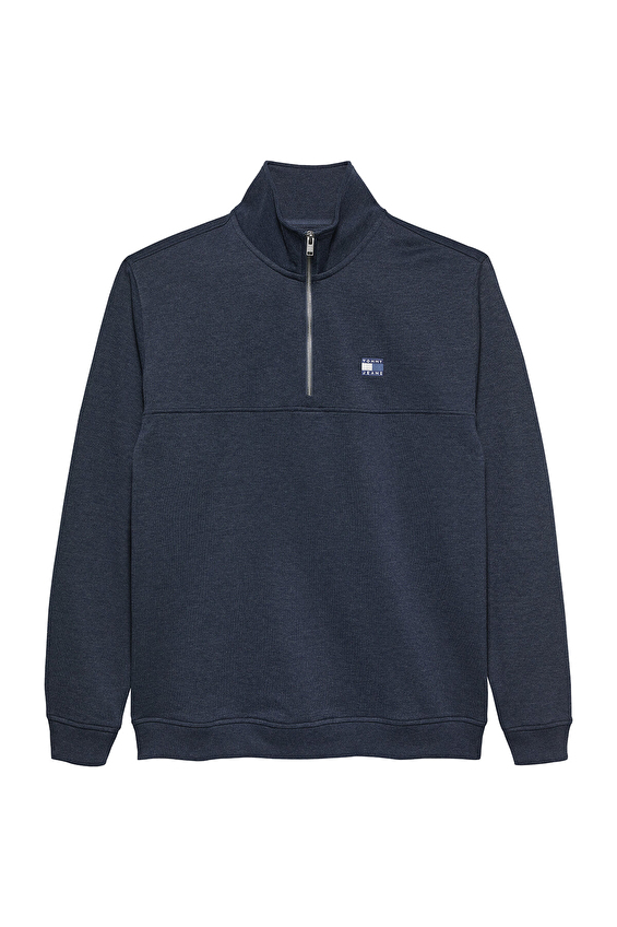 Tommy Jeans Erkek Sweatshirt DM0DM22344 Mavi Tommy Jeans Erkek Sweatshirt DM0DM22344 Mavi