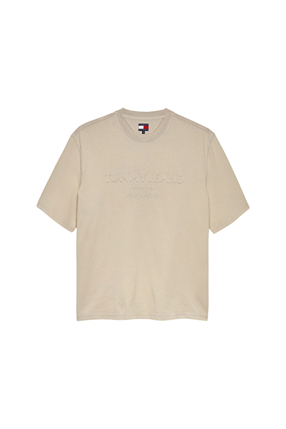 Tommy Jeans Erkek Tişört DM0DM22330 Bej Tommy Jeans Erkek Tişört DM0DM22330 Bej