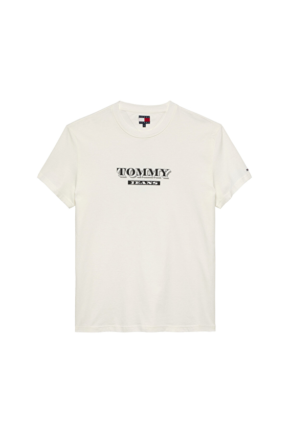 Tommy Jeans Erkek Tişört DM0DM22322 Beyaz Tommy Jeans Erkek Tişört DM0DM22322 Beyaz