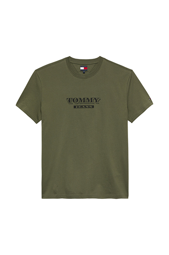Tommy Jeans Erkek Tişört DM0DM22322 Yeşil Tommy Jeans Erkek Tişört DM0DM22322 Yeşil