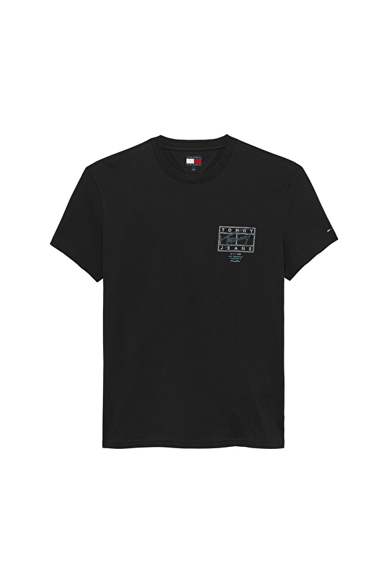 Tommy Jeans Regular Fit Erkek Tişört DM0DM22319 Siyah Tommy Jeans Regular Fit Erkek Tişört DM0DM22319 Siyah