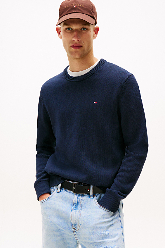 Tommy Jeans Slim Fit Erkek Kazak DM0DM21787 Indıgo Tommy Jeans Slim Fit Erkek Kazak DM0DM21787 Indıgo