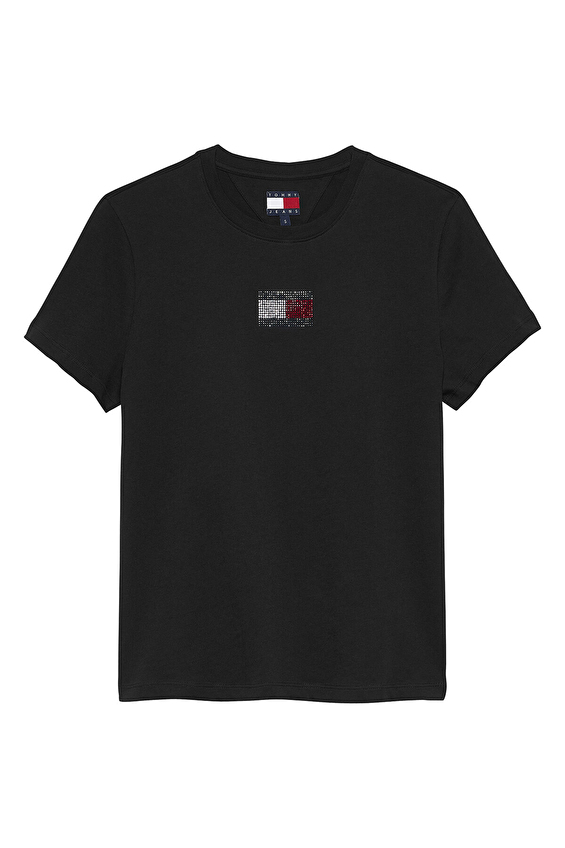 Tommy Jeans Kadın Tişört DW0DW21965 Siyah Tommy Jeans Kadın Tişört DW0DW21965 Siyah