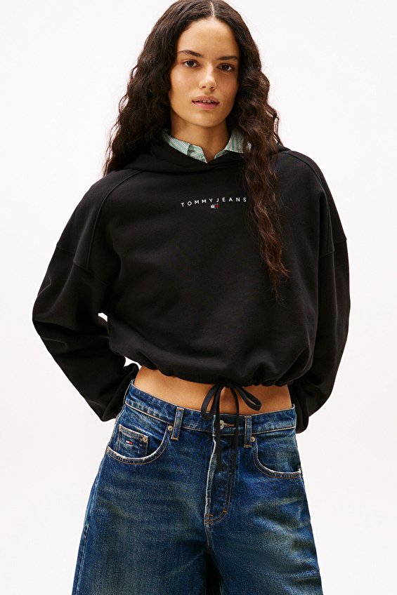 Tommy Jeans Kadın Sweatshirt DW0DW21607 Siyah Tommy Jeans Kadın Sweatshirt DW0DW21607 Siyah