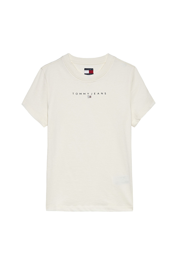 Tommy Jeans Kadın Tişört DW0DW21550 Beyaz Tommy Jeans Kadın Tişört DW0DW21550 Beyaz