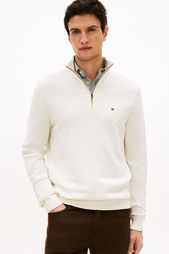 Tommy Hilfiger Erkek Kazak MW0MW37331 Sarı Tommy Hilfiger Erkek Kazak MW0MW37331 Sarı