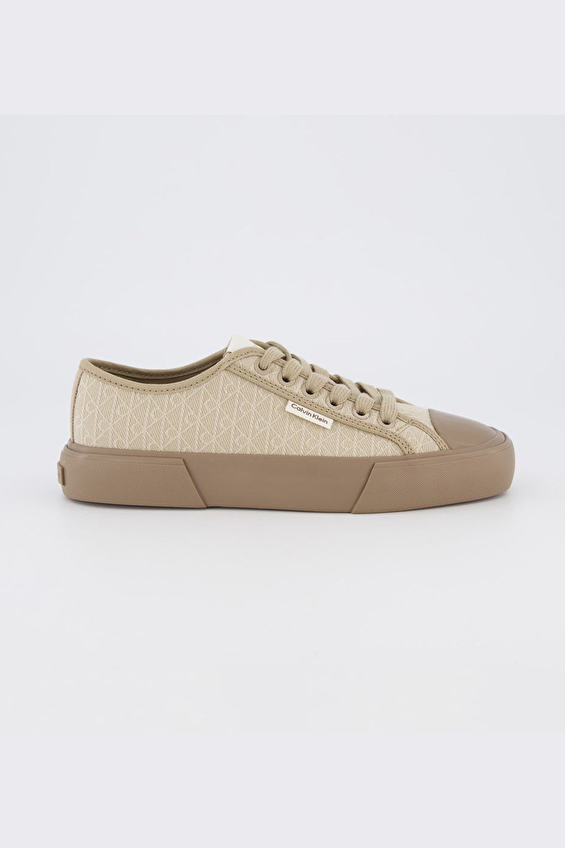 Calvin Klein Kadın Vulc Low Laceup Aop Canvas Ayakkabı HW0HW03142A04 Bej Calvin Klein Kadın Vulc Low Laceup Aop Canvas Ayakkabı HW0HW03142A04 Bej