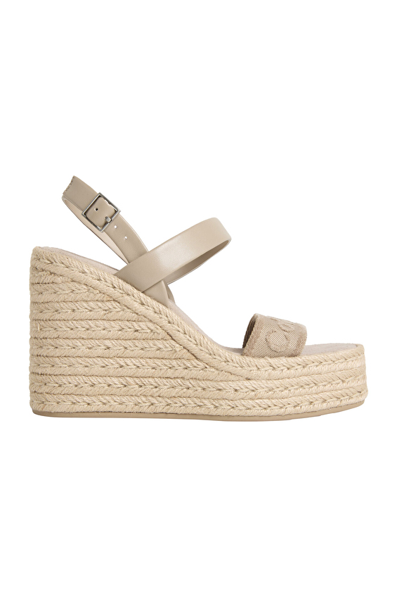 Calvin Klein Kadın Wedge Espadrille 70 Webbing Lth Sandalet HW0HW02901PDT Gri Calvin Klein Kadın Wedge Espadrille 70 Webbing Lth Sandalet HW0HW02901PDT Gri