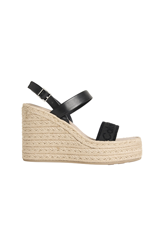 Calvin Klein Kadın Wedge Espadrille 70 Webbing Lth Sandalet HW0HW02901BEH Siyah Calvin Klein Kadın Wedge Espadrille 70 Webbing Lth Sandalet HW0HW02901BEH Siyah
