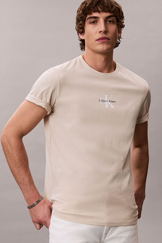 Calvin Klein Jeans Regular Fit Erkek Tişört LV04RB866G Bej Calvin Klein Jeans Regular Fit Erkek Tişört LV04RB866G Bej