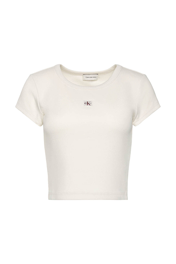 Calvin Klein Jeans Kadın Tişört LV047C200G Beyaz Calvin Klein Jeans Kadın Tişört LV047C200G Beyaz