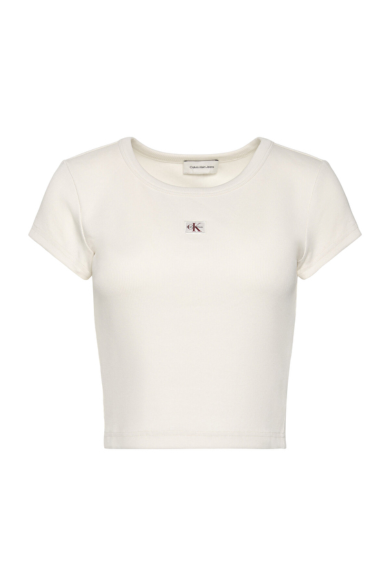 Calvin Klein Jeans Kadın Tişört LV047C200G Beyaz Calvin Klein Jeans Kadın Tişört LV047C200G Beyaz