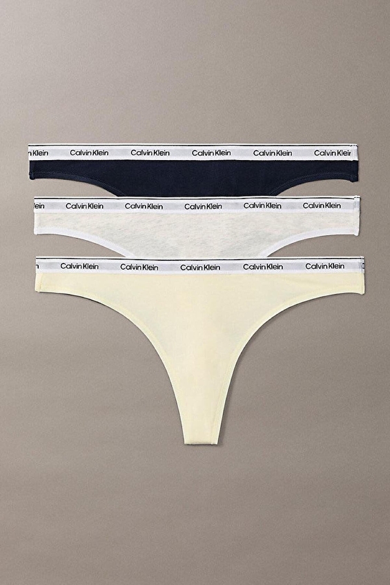 Calvin Klein Kadın 3'lü Külot LV00QD5209TC8 Yeşil Calvin Klein Kadın 3'lü Külot LV00QD5209TC8 Yeşil