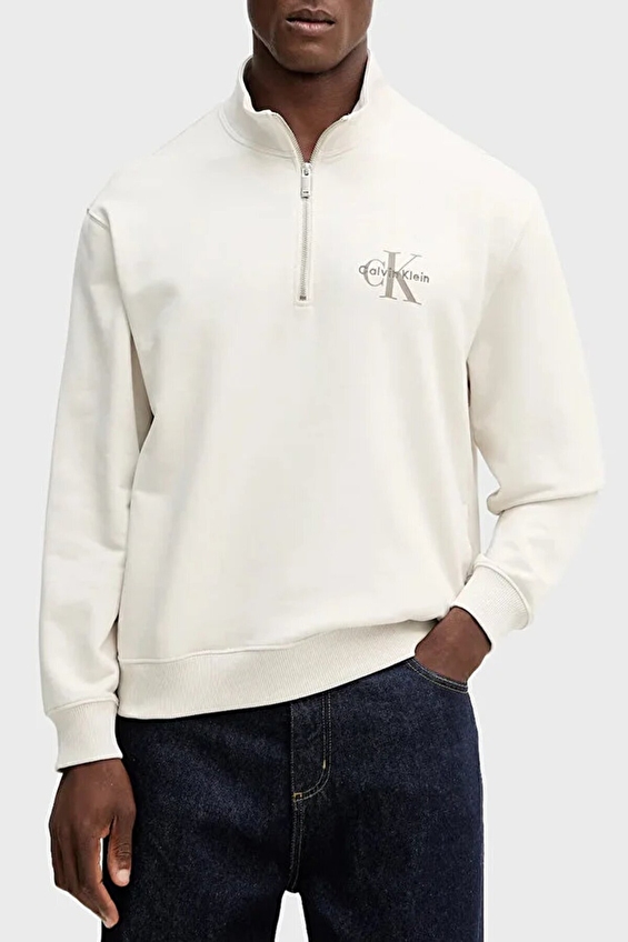 Calvin Klein Jeans Erkek Sweatshirt LV04RD244G Beyaz Calvin Klein Jeans Erkek Sweatshirt LV04RD244G Beyaz