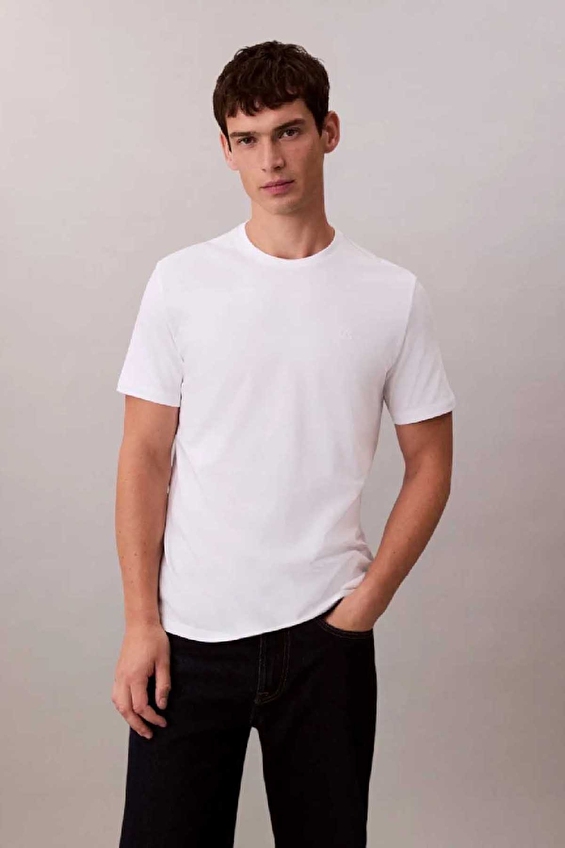 Calvin Klein Jeans Erkek Tişört LV04RD254G Beyaz Calvin Klein Jeans Erkek Tişört LV04RD254G Beyaz