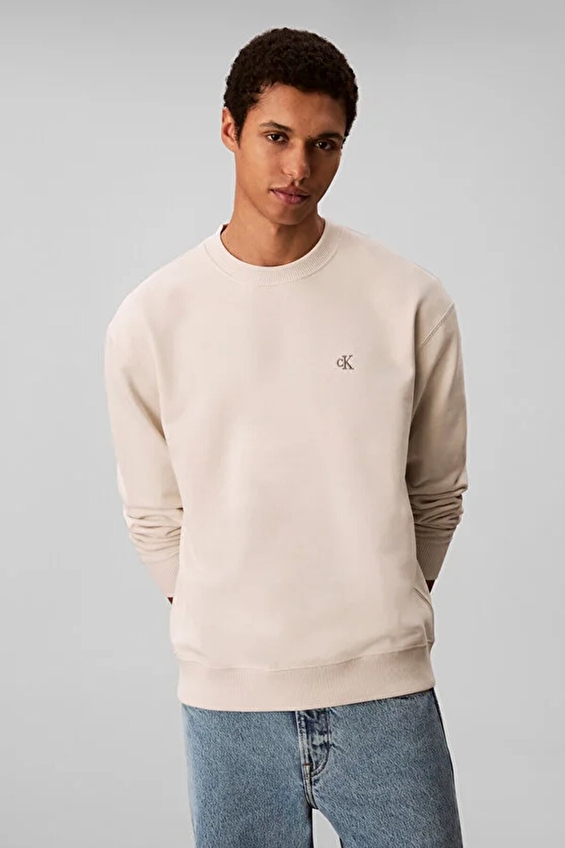 Calvin Klein Jeans Erkek Sweatshirt LV04RC296G Beyaz Calvin Klein Jeans Erkek Sweatshirt LV04RC296G Beyaz
