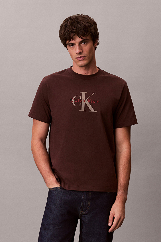 Calvin Klein Jeans Erkek Tişört LV04RB862G Kahverengi Calvin Klein Jeans Erkek Tişört LV04RB862G Kahverengi