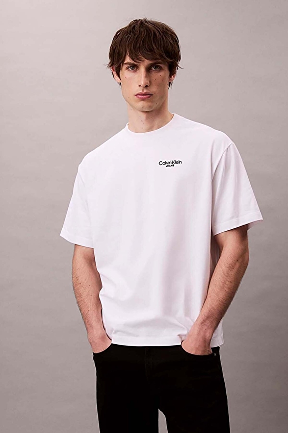 Calvin Klein Jeans Erkek Tişört LV04RD825G Beyaz Calvin Klein Jeans Erkek Tişört LV04RD825G Beyaz