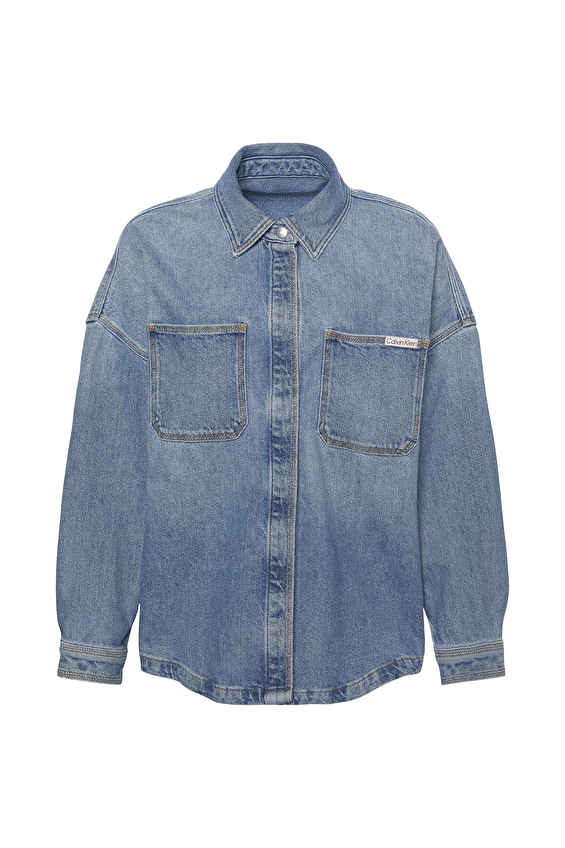 Calvin Klein Jeans Kadın Gömlek LV047E753G Mavi Calvin Klein Jeans Kadın Gömlek LV047E753G Mavi